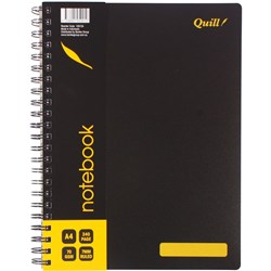 Quill Lecture Book A4 8mm Ruled 70gsm 240 Pages Black