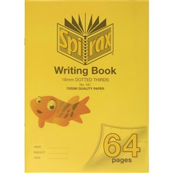 Spirax P161 Writing Book Poly Cover 335 x 240mm 64 pages 18mm Dotted Thirds