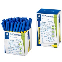 Staedtler Noris 307 Writing Pens Fine 0.6mm Blue Cup Of 50