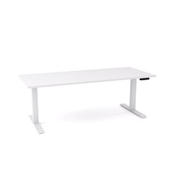 OLG Agile Motion Height Adjustable Single Sided Desk 1500Wx635-1295mmH White/White