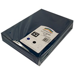 Rainbow Binding  Cover A4 350gsm Leathergrain Dark Blue Pack Of 100