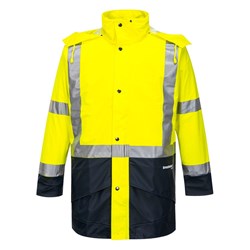 Huski Farmers Hi-Vis Contrast Jacket Extra Small Yellow And Navy