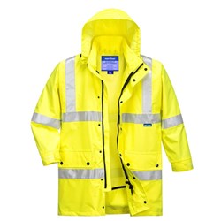 Portwest Argyle Hi-Vis Rain Traffic Jacket Extra Large Yellow