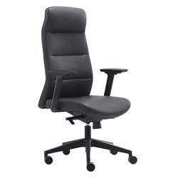 Blair Executive High Back Chair With Arms Black PU Seat And Back