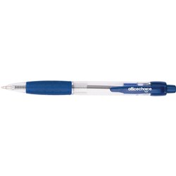 Office Choice Ballpoint Retractable Pen Medium 1mm Blue