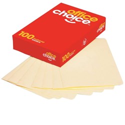 Office Choice Manilla Folders Foolscap Buff Box Of 100