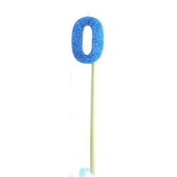 Alpen Candle Number Glitter No. 0 Blue