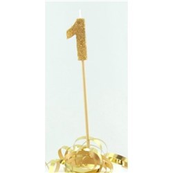 Alpen Candle Number Glitter No. 1 Gold