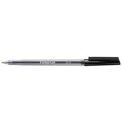 STAEDTLER STICK PENS 430 MED BLACK - BOX 10