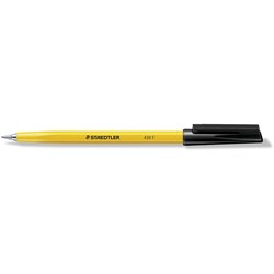 STAEDTLER STICK PENS 430 FINE  BLACK - BOX 10