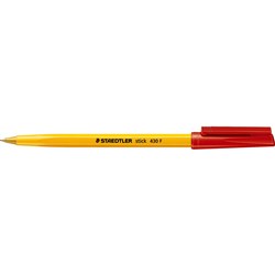 STAEDTLER STICK PENS 430 FINE RED - BOX 10
