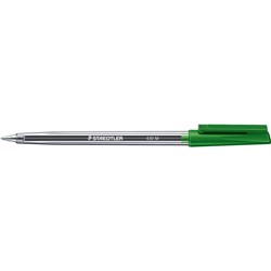 STAEDTLER STICK 430 BALL PEN MED GREEN - BOX 10