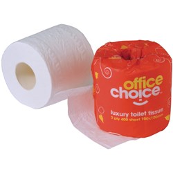 OFFICE CHOICE TOILET ROLLS Premium 2 ply 400 sheet EA